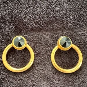 Vintage Elegant Gold and Black Earrings